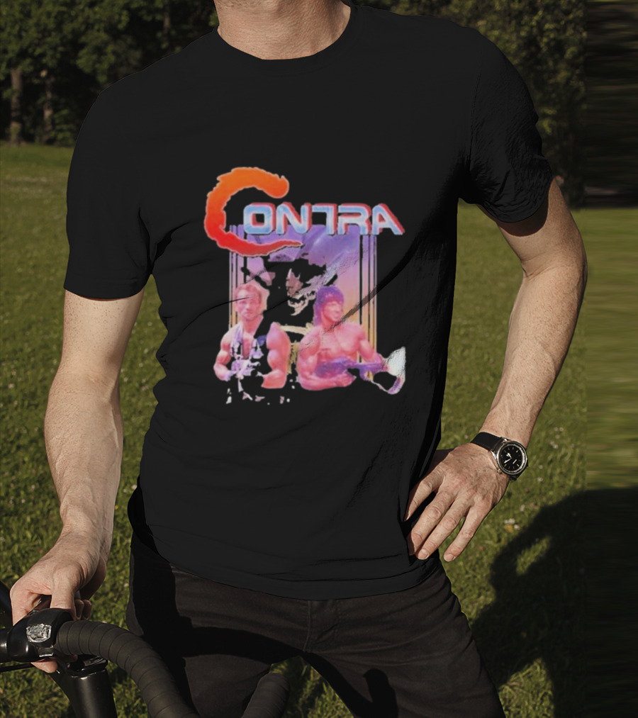 Contra Game Rambo The Terminator Fan Retro Gaming Iconic Duo T-Shirt