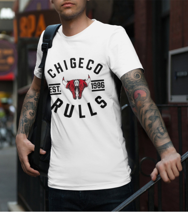 Chigeco Rulls Est 1986 Red Bull Head T-Shirt