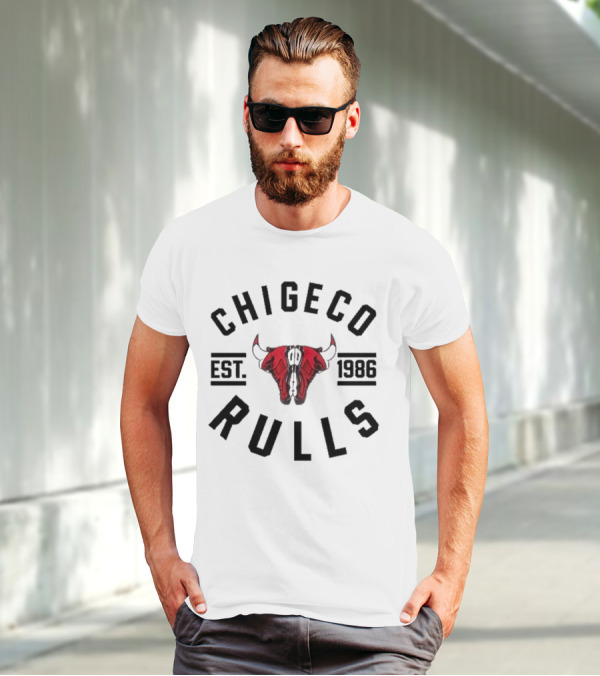 Chigeco Rulls Est 1986 Red Bull Head T-Shirt