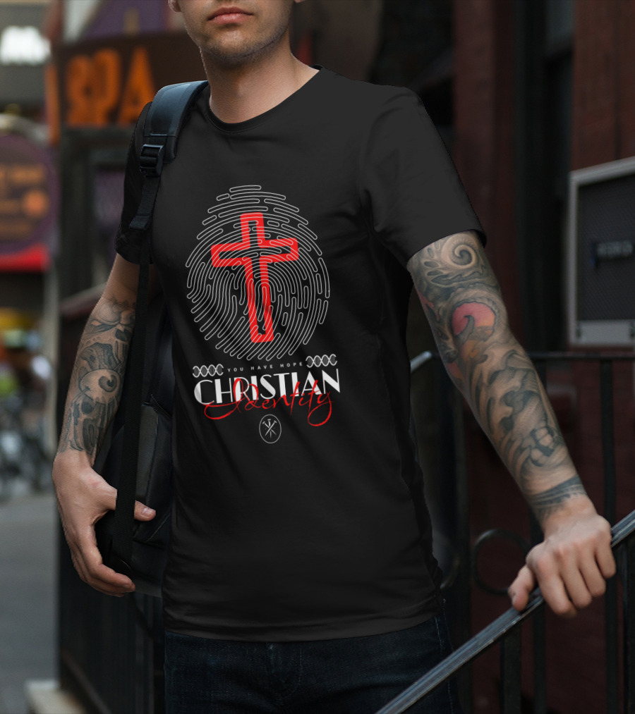 Chistian Identity You Have Hope Fingerprint Cross T-Shirt