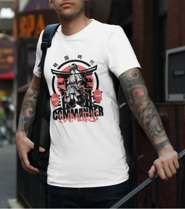 Commander Samurai ESTD 1860 Sengoku Jidai T-Shirt