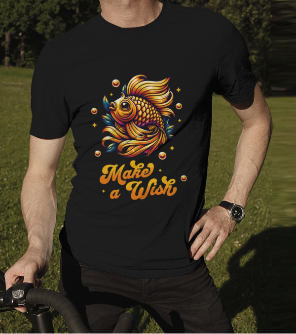 Golden Make A Wish Fish T-Shirt
