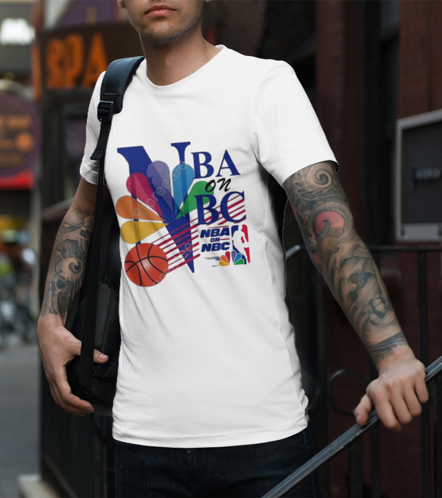 NBA On NBC Vintage Logo J. Kyle Mann Basketball T-Shirt