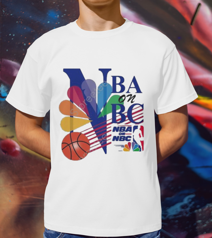 NBA On NBC Vintage Logo J. Kyle Mann Basketball T-Shirt