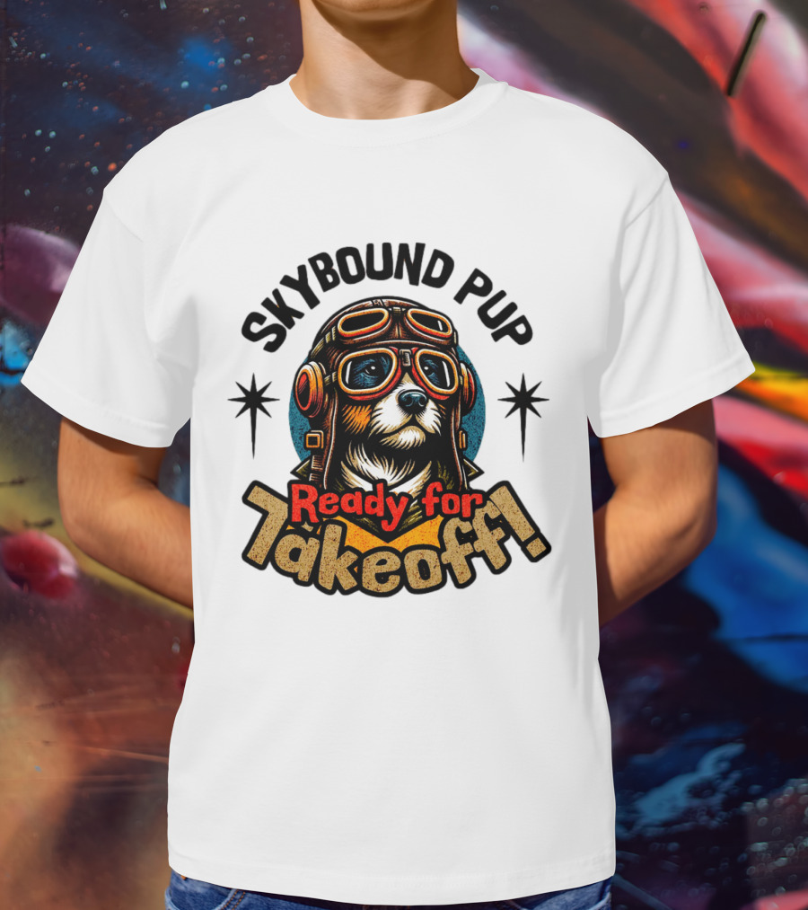 Skybound Pup Ready For Takeoff T-Shirt