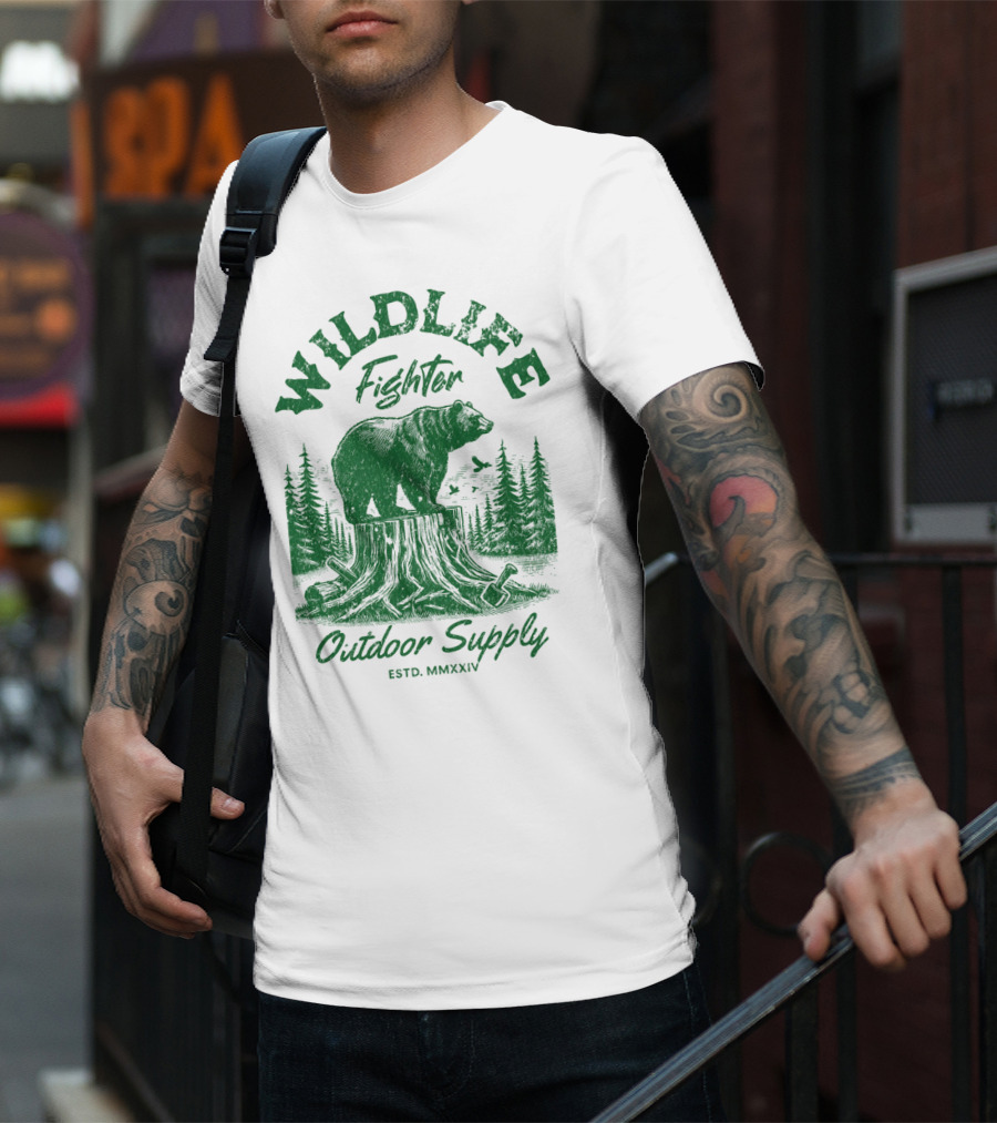 WILDLIFE FIGHTER OUTDOOR SUPPLY ESTD. MMXXIV T-Shirt