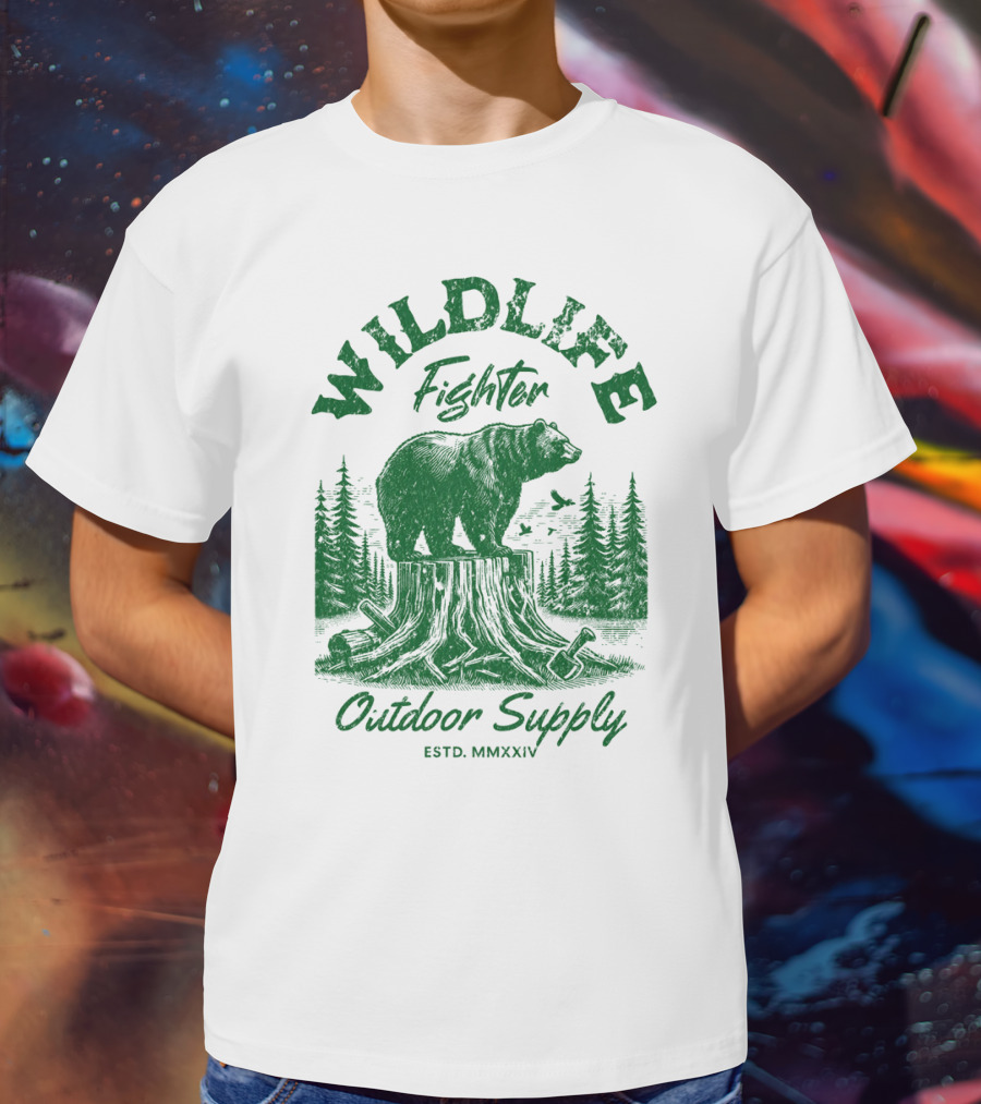 WILDLIFE FIGHTER OUTDOOR SUPPLY ESTD. MMXXIV T-Shirt