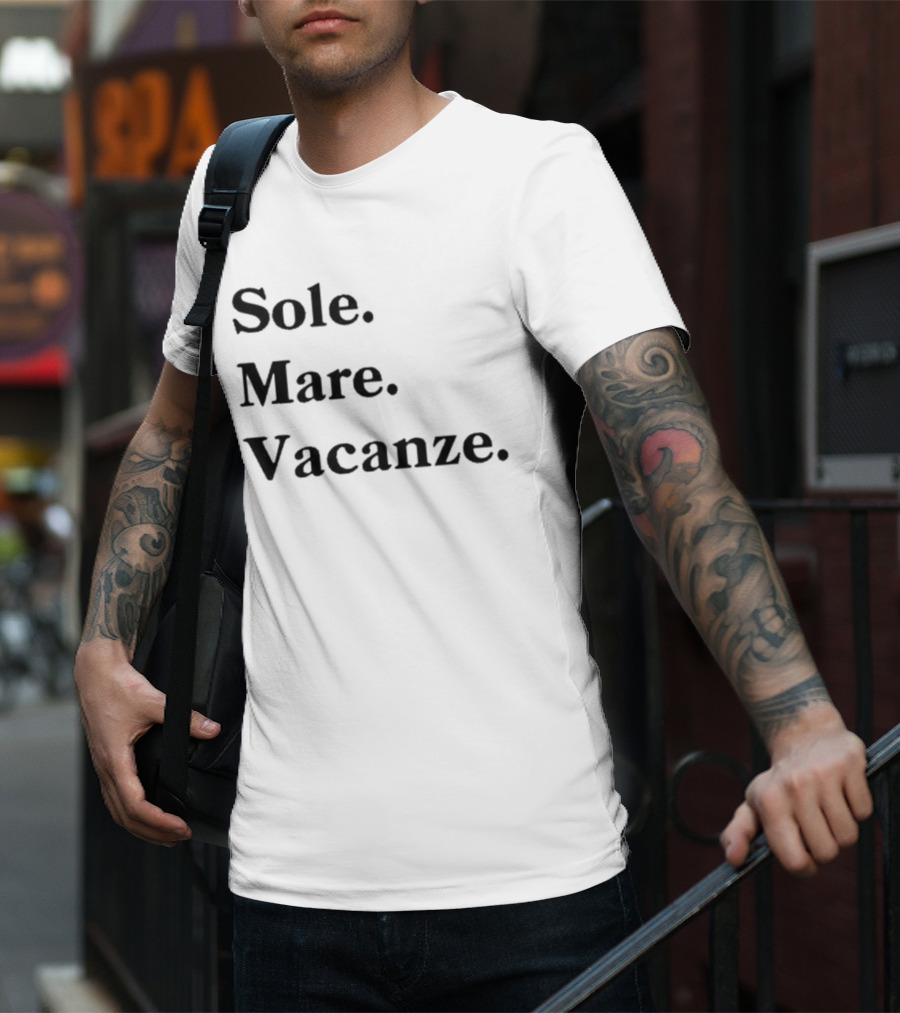 Sole Mare Vacanze Italian Beach Holiday T-Shirt