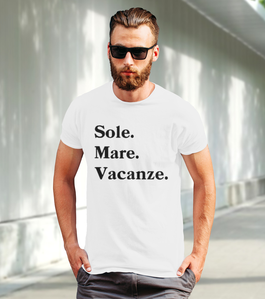 Sole Mare Vacanze Italian Beach Holiday T-Shirt