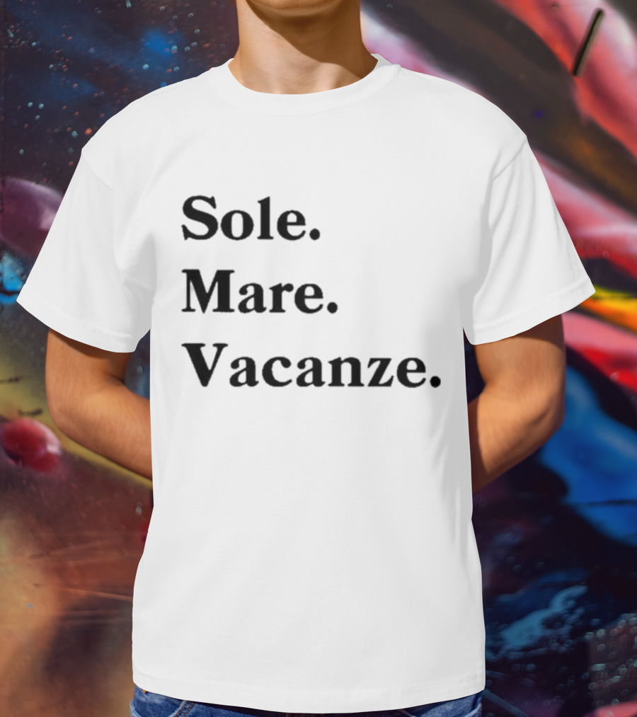 Sole Mare Vacanze Italian Beach Holiday T-Shirt