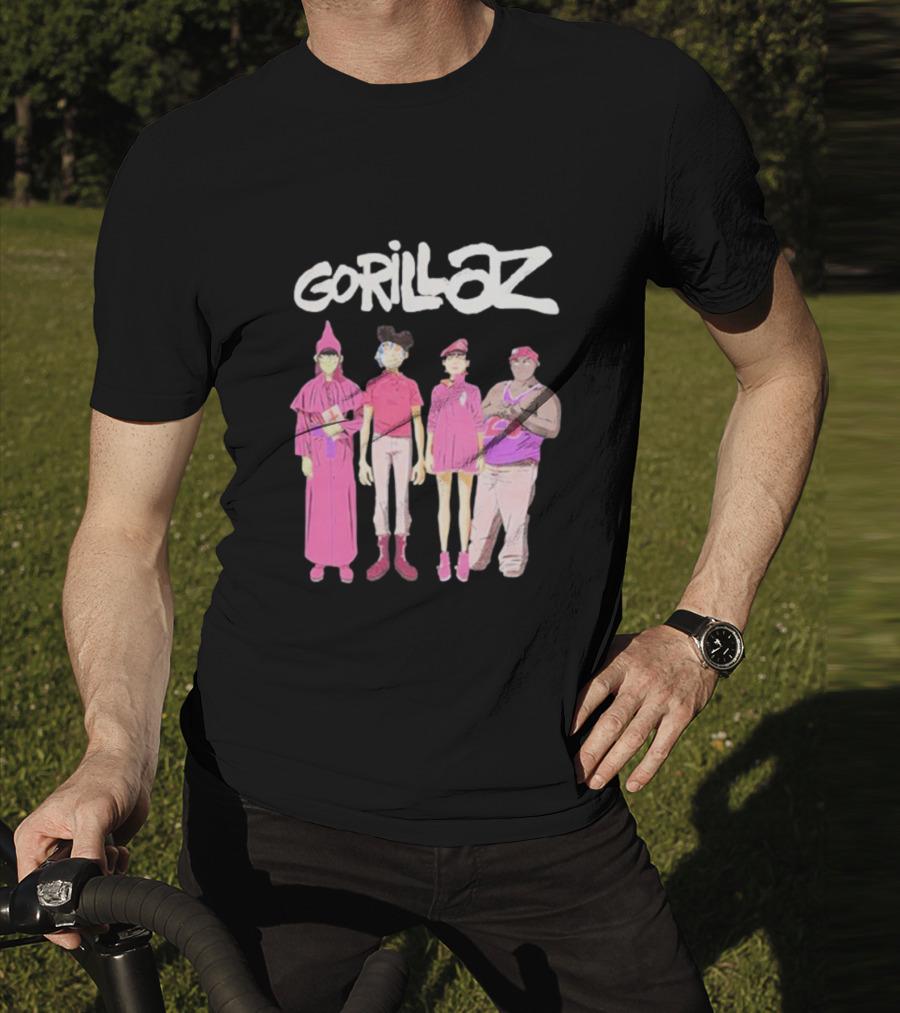 Gorillaz Cracker Island Characters Pink Outfits T-Shirt