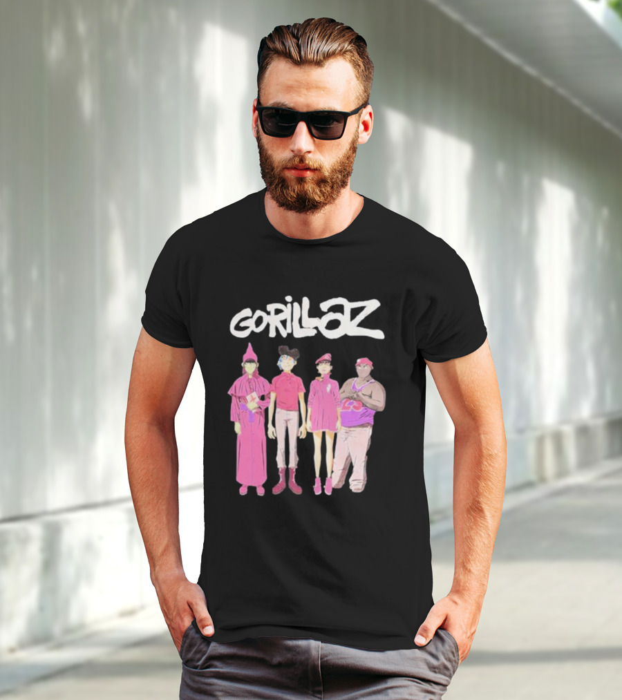 Gorillaz Cracker Island Characters Pink Outfits T-Shirt