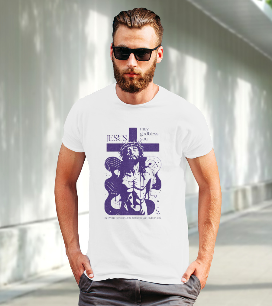 Jesus Vintage May God Bless You In Every Season Jesus Blessings Overflow T-Shirt