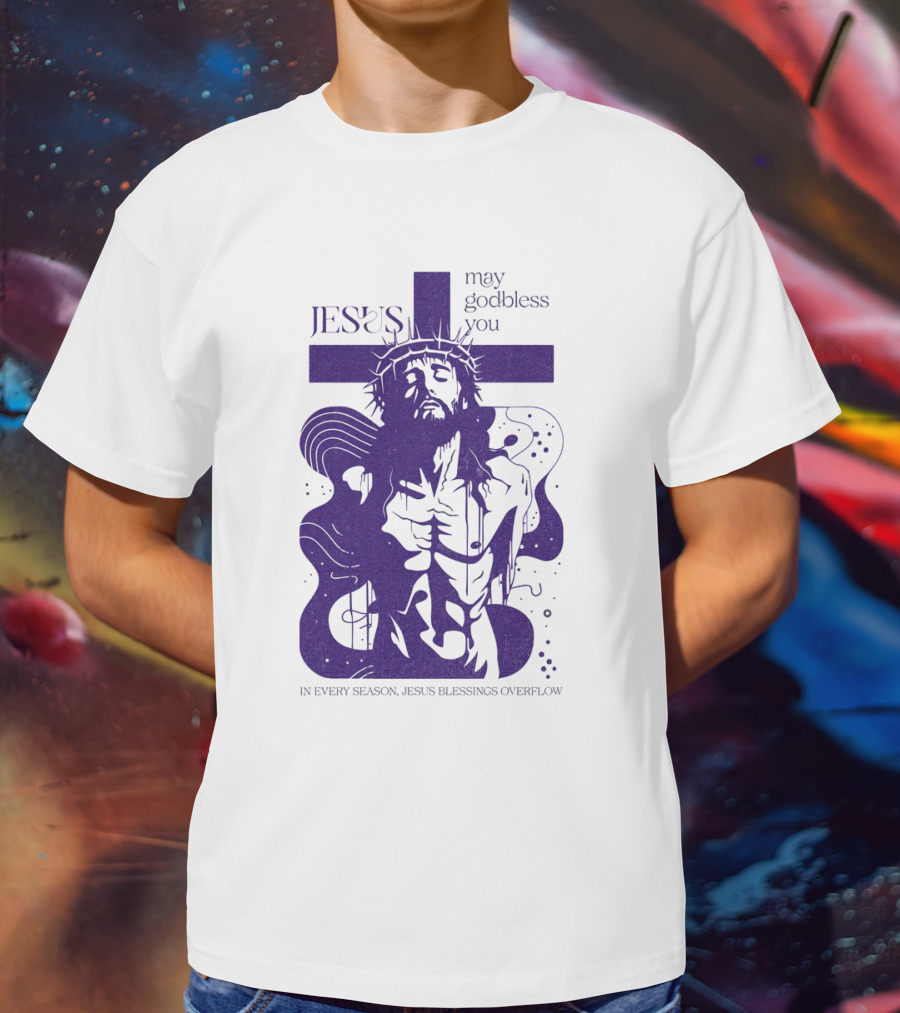 Jesus Vintage May God Bless You In Every Season Jesus Blessings Overflow T-Shirt