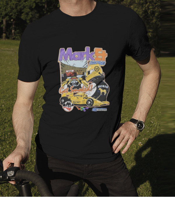Market Express Racing Get Smoked Horse Driver Comic T-Shirt