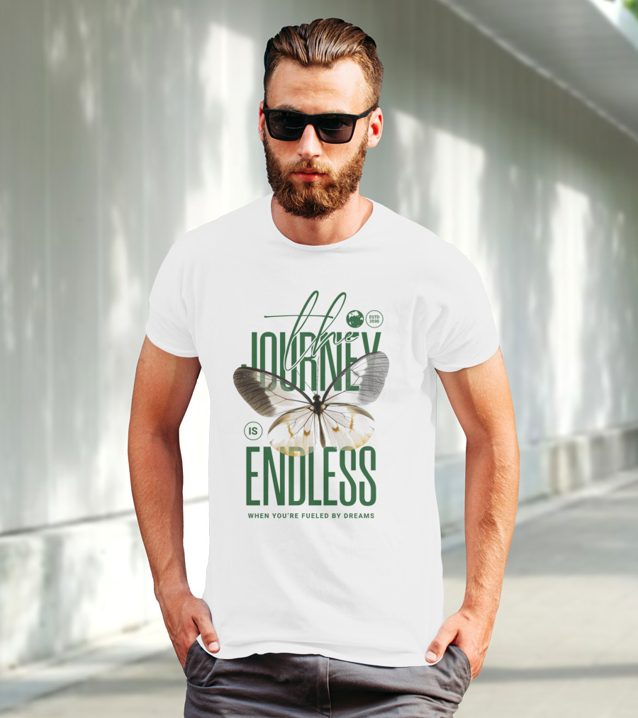 The Journey Is Endless Elegant Butterfly When You're Fueled By Dreams T-Shirt