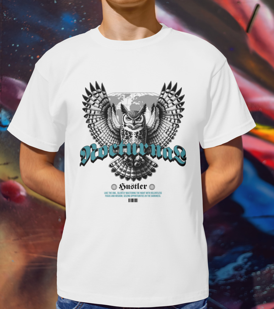 Nocturnal Owl Mastery With Relentless Hustler Focus T-Shirt