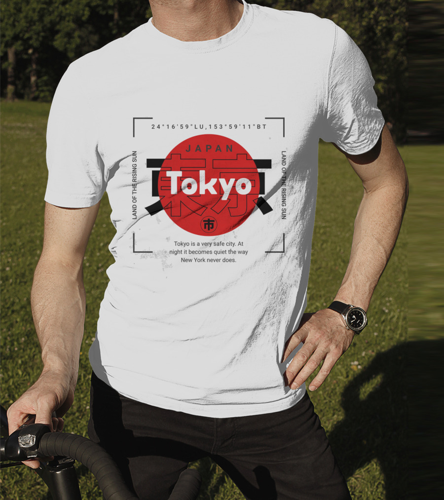 Tokyo Japan Land Of The Rising Sun Safe City Quiet Night T-Shirt