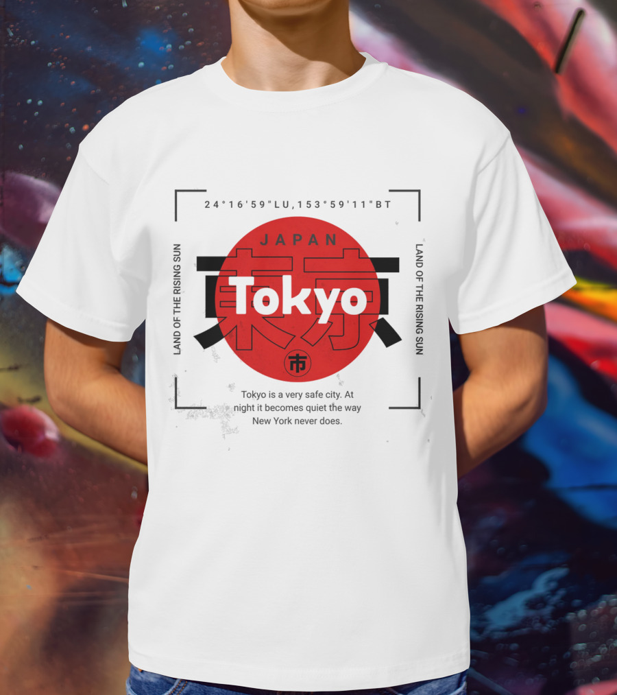 Tokyo Japan Land Of The Rising Sun Safe City Quiet Night T-Shirt