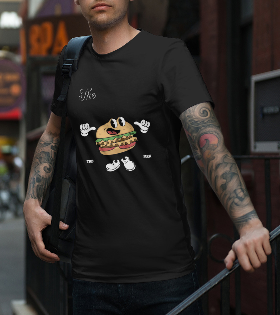 The Smile Motion Happy Bites Burger Mascot T-Shirt