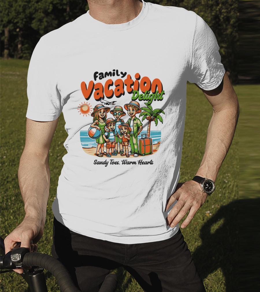 Family Vacation Delight Sandy Toes Warm Hearts T-Shirt