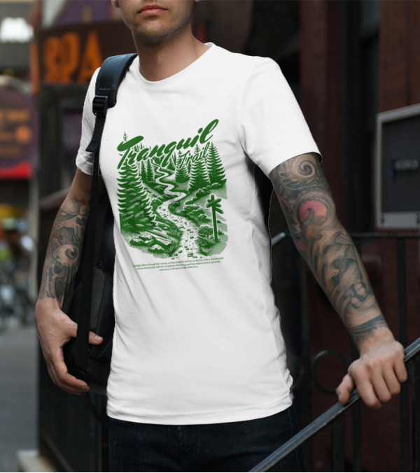 Tranquil Trail Scenic Forest Pathway Journey T-Shirt