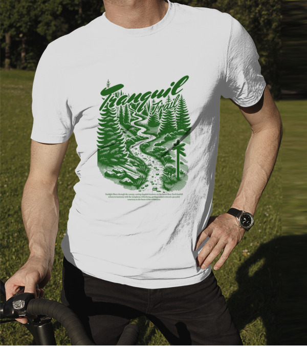 Tranquil Trail Scenic Forest Pathway Journey T-Shirt