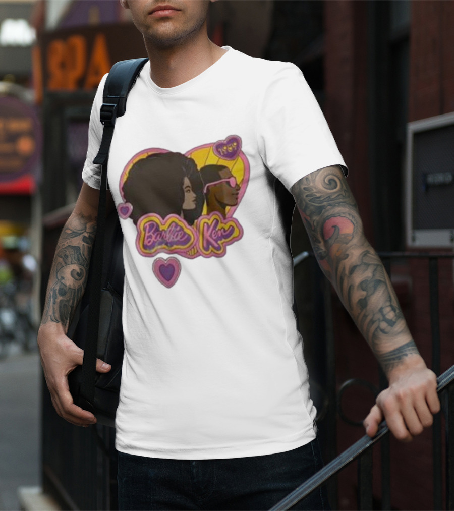 Barbie Ken 1959 New Movie Retro Heart Icons T-Shirt