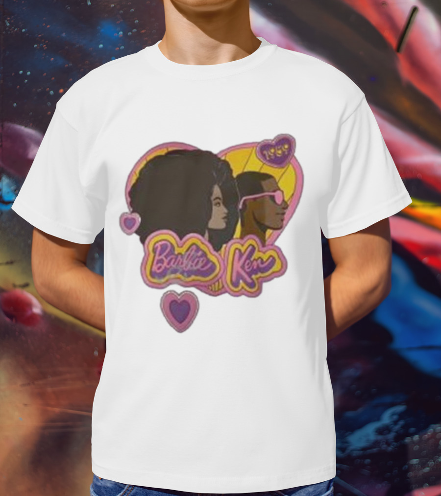 Barbie Ken 1959 New Movie Retro Heart Icons T-Shirt