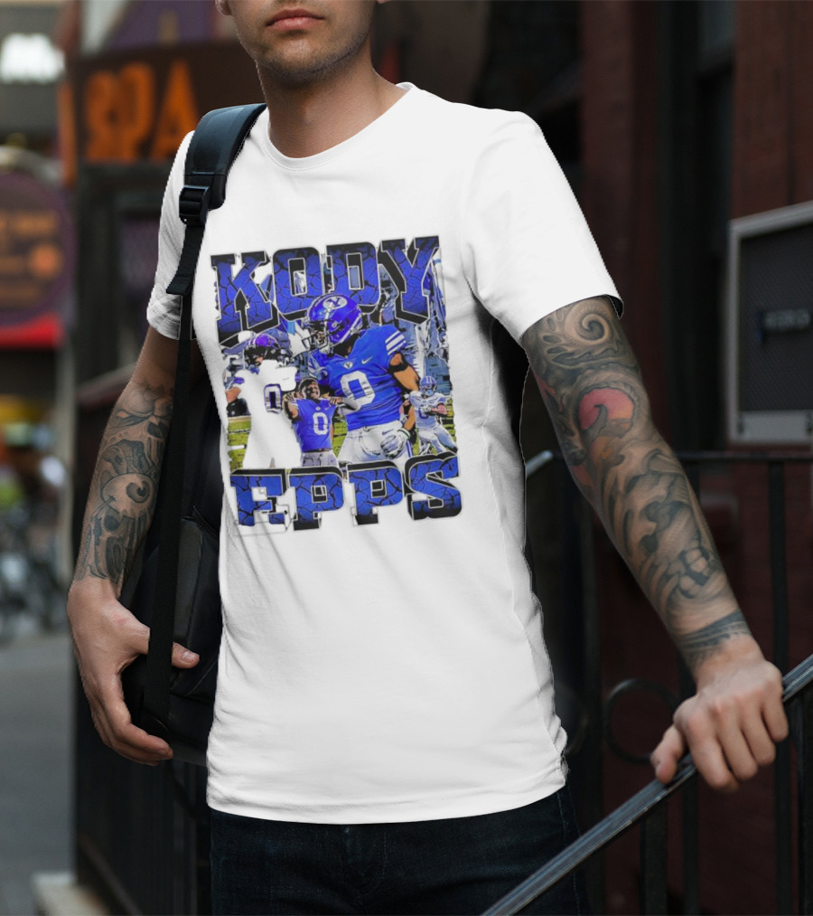 Kody Epps BYU Cougars Football Player Blue Uniform T-Shirt