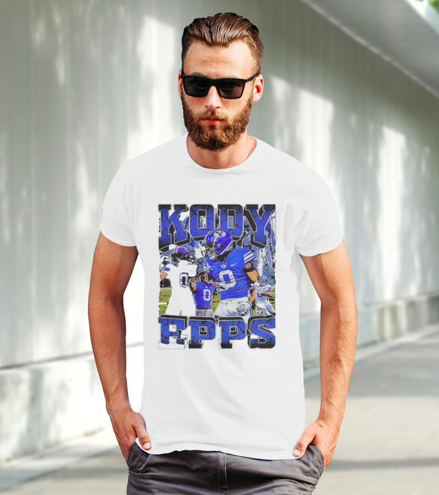 Kody Epps BYU Cougars Football Player Blue Uniform T-Shirt