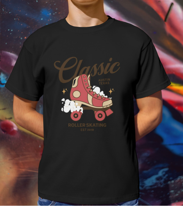 Classic Austin Texas Roller Skating Est 2013 T-Shirt