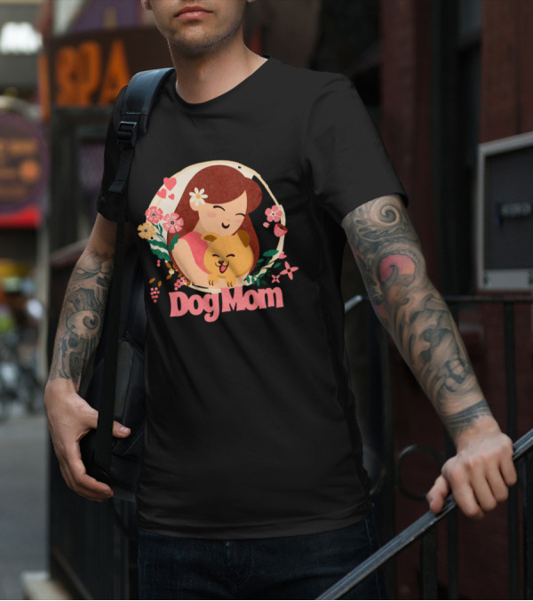 Dog Mom Flowers And Hearts Companion T-Shirt