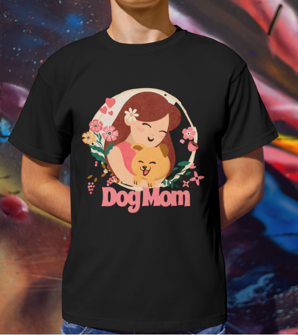 Dog Mom Flowers And Hearts Companion T-Shirt
