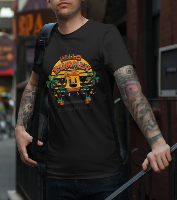 Hello Summer Mascot Enjoy Every Moment T-Shirt
