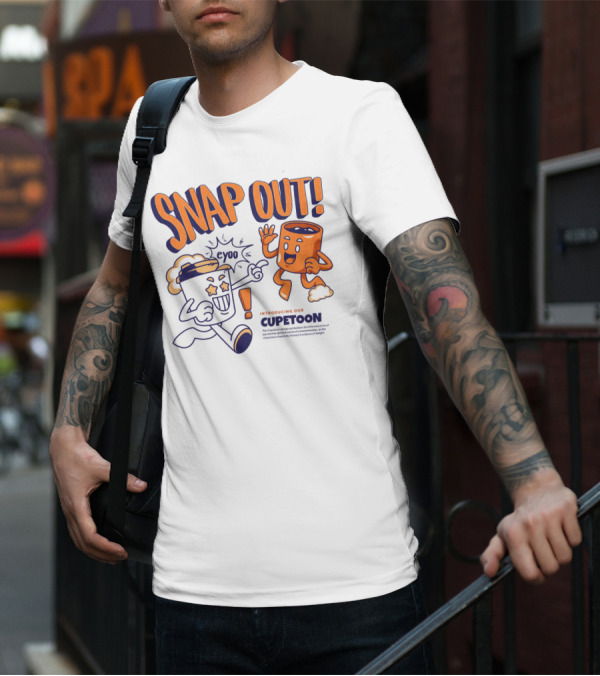 SNAP OUT Introducing Our Cupetoons Joyful Cups Buddies Eyoo T-Shirt