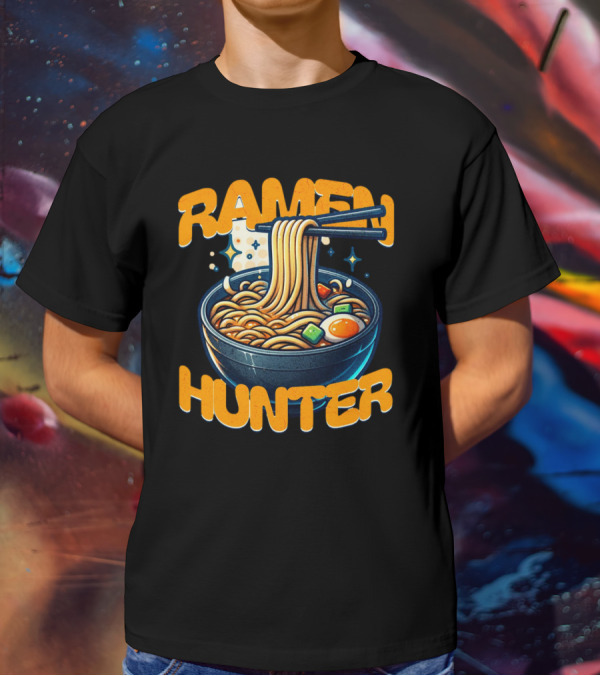 Ramen Hunter Noodles Chopsticks Bowl T-Shirt