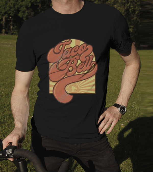 Taco Bell Groovy Retro Sunrise Logo Taco Bell Merch T-Shirt