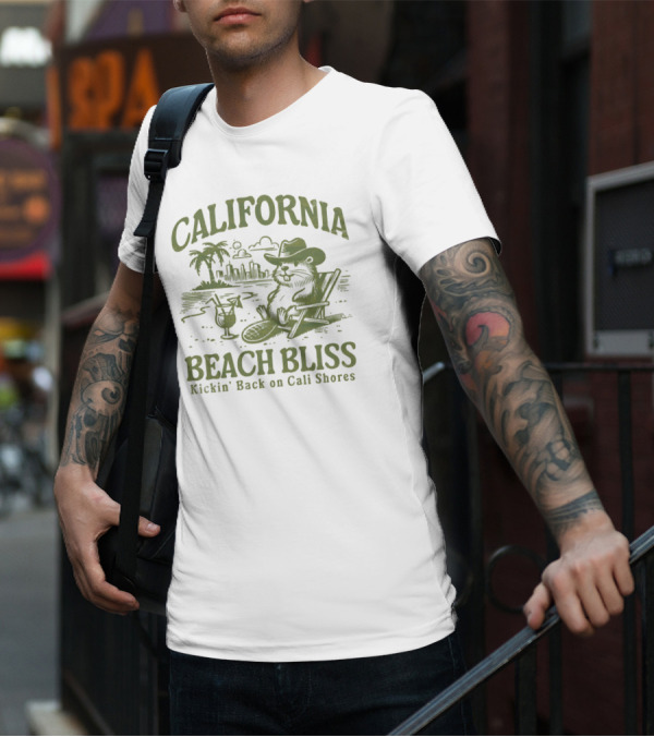 California Beach Bliss Kickin' Back On Cali Shores T-Shirt