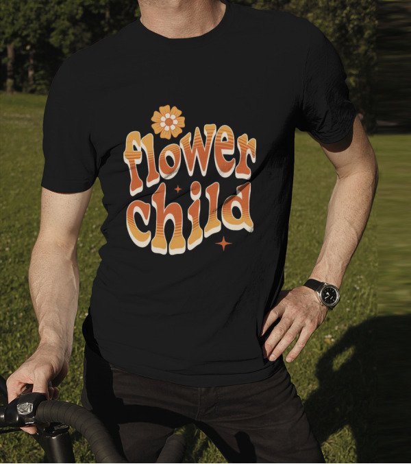Flower Child Retro Vibe 70s T-Shirt