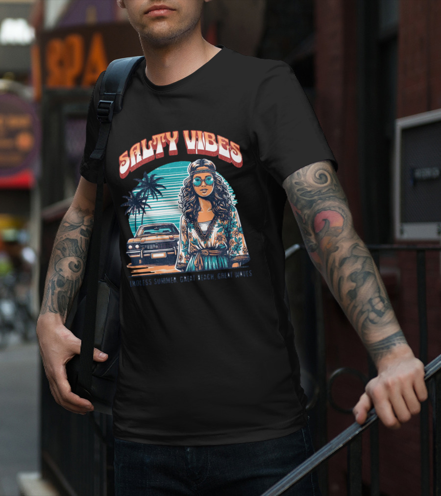 Salty Vibes Endless Summer Great Beach Great Waves T-Shirt