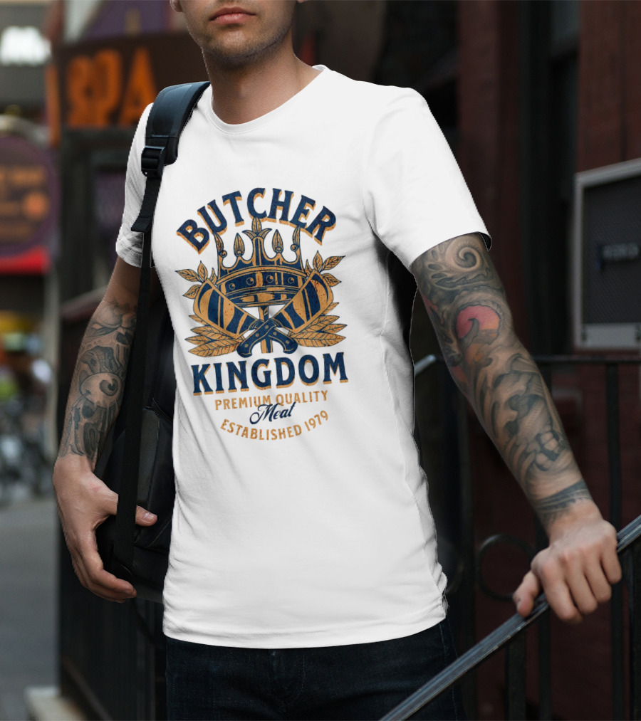 Butcher Kingdom Meat Royal Established 1979 T-Shirt