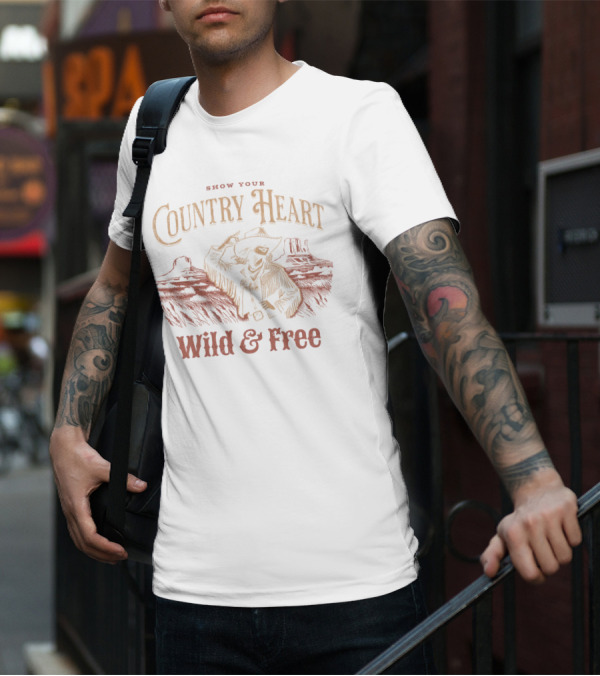 Show Your Country Heart Wild And Free T-Shirt