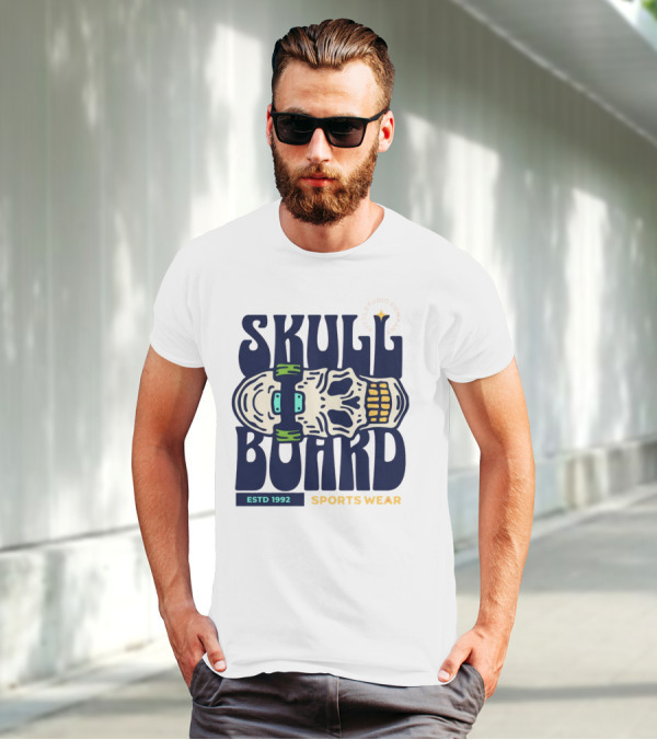 SKULL BOARD ESTD 1992 SPORTS WEAR KTTTL STUDIO COMPANY T-Shirt