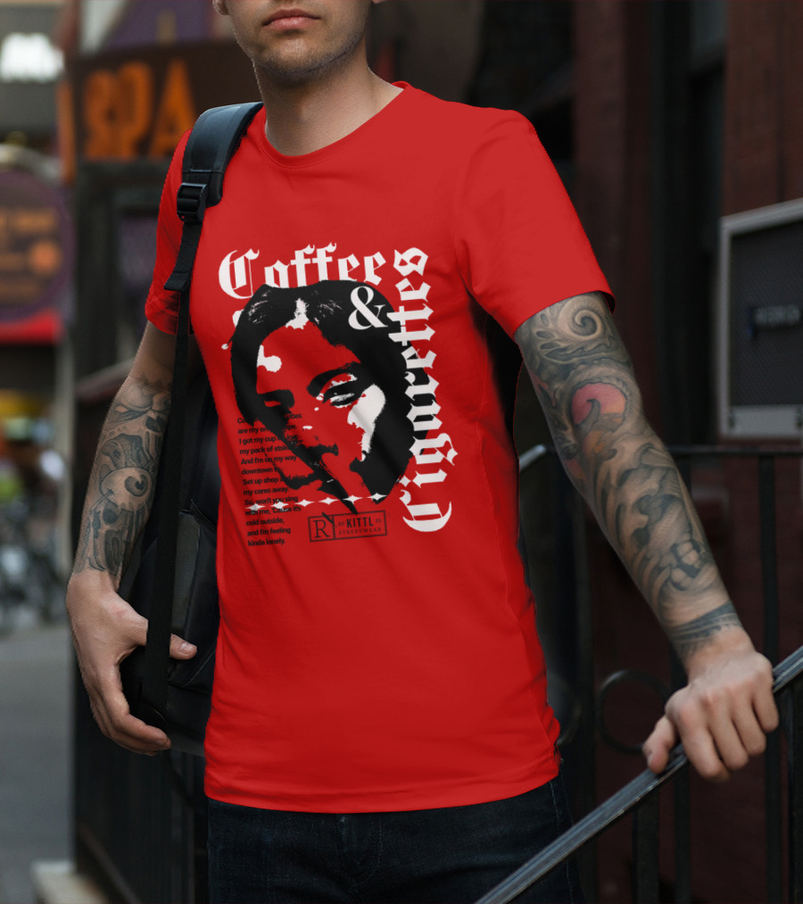 Coffee And Cigarettes By Kittl X Eachwayman T-Shirt