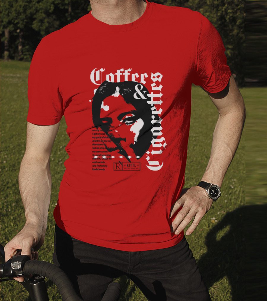 Coffee And Cigarettes By Kittl X Eachwayman T-Shirt