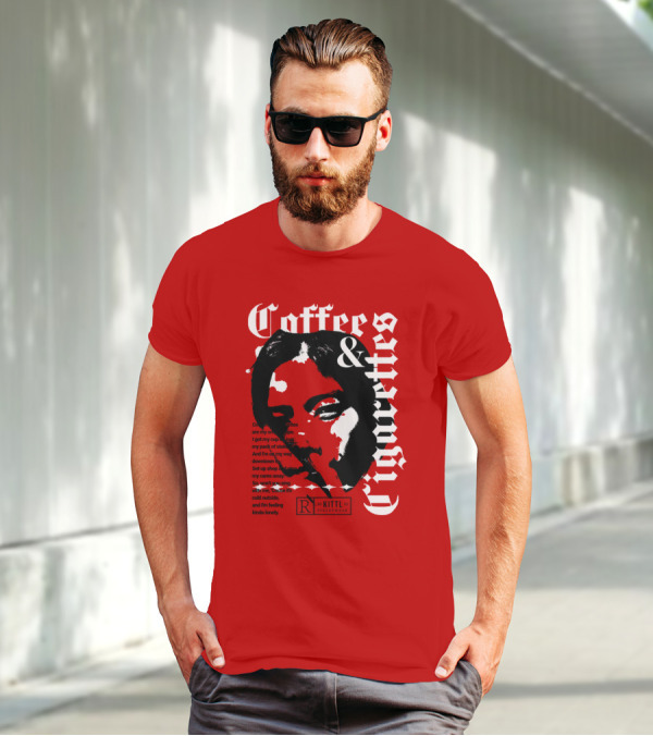 Coffee And Cigarettes By Kittl X Eachwayman T-Shirt