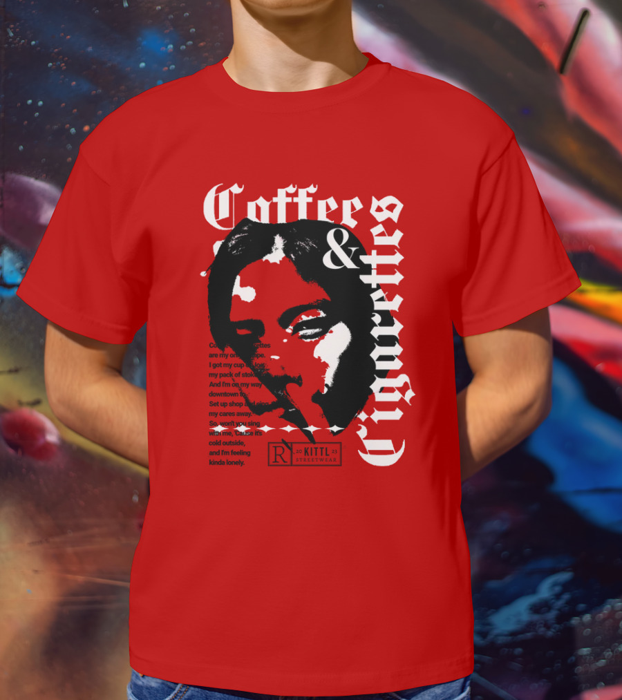 Coffee And Cigarettes By Kittl X Eachwayman T-Shirt
