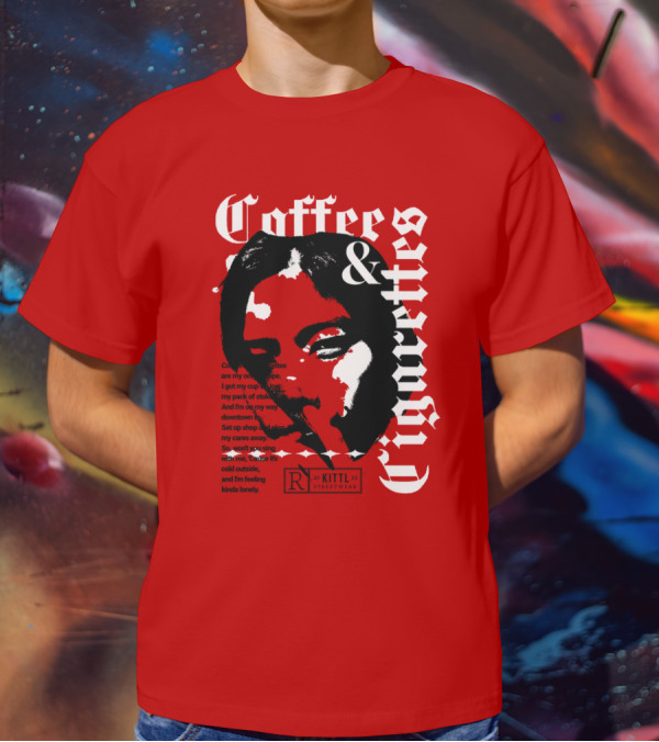 Coffee And Cigarettes By Kittl X Eachwayman T-Shirt