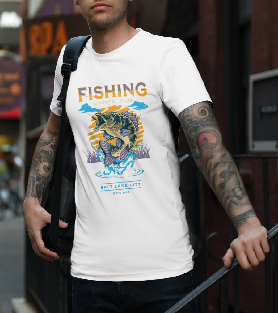 Fishing Country Club Salt Lake City Estd 1986 T-Shirt